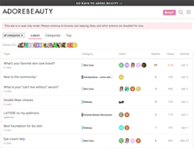 Tablet Screenshot of forum.adorebeauty.com.au